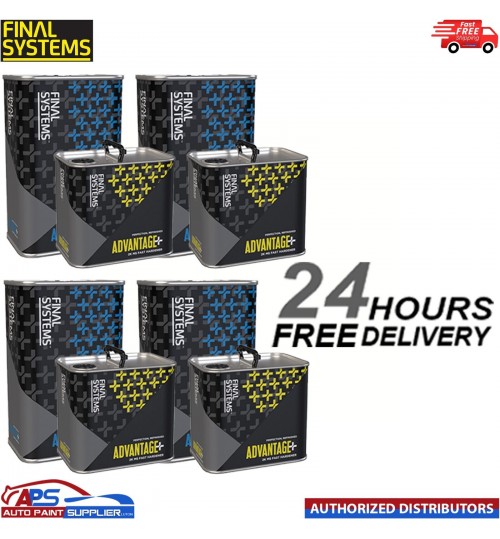 4x FINAL SYSTEMS ADVANTAGE+ 2K MS CLEAR COAT LACQUER WITH MS FAST HARDENER